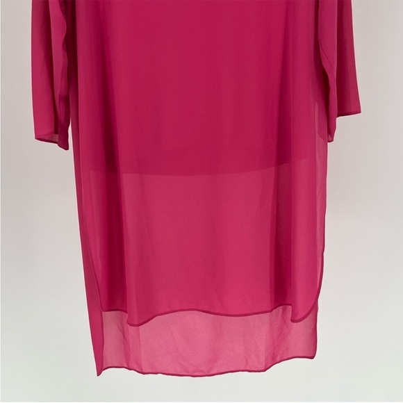 SOFT SURROUNDINGS NWT JENNIFER BLOUSE TUNIC MAGENTA PINK MEDIUM - Picture 7 of 12